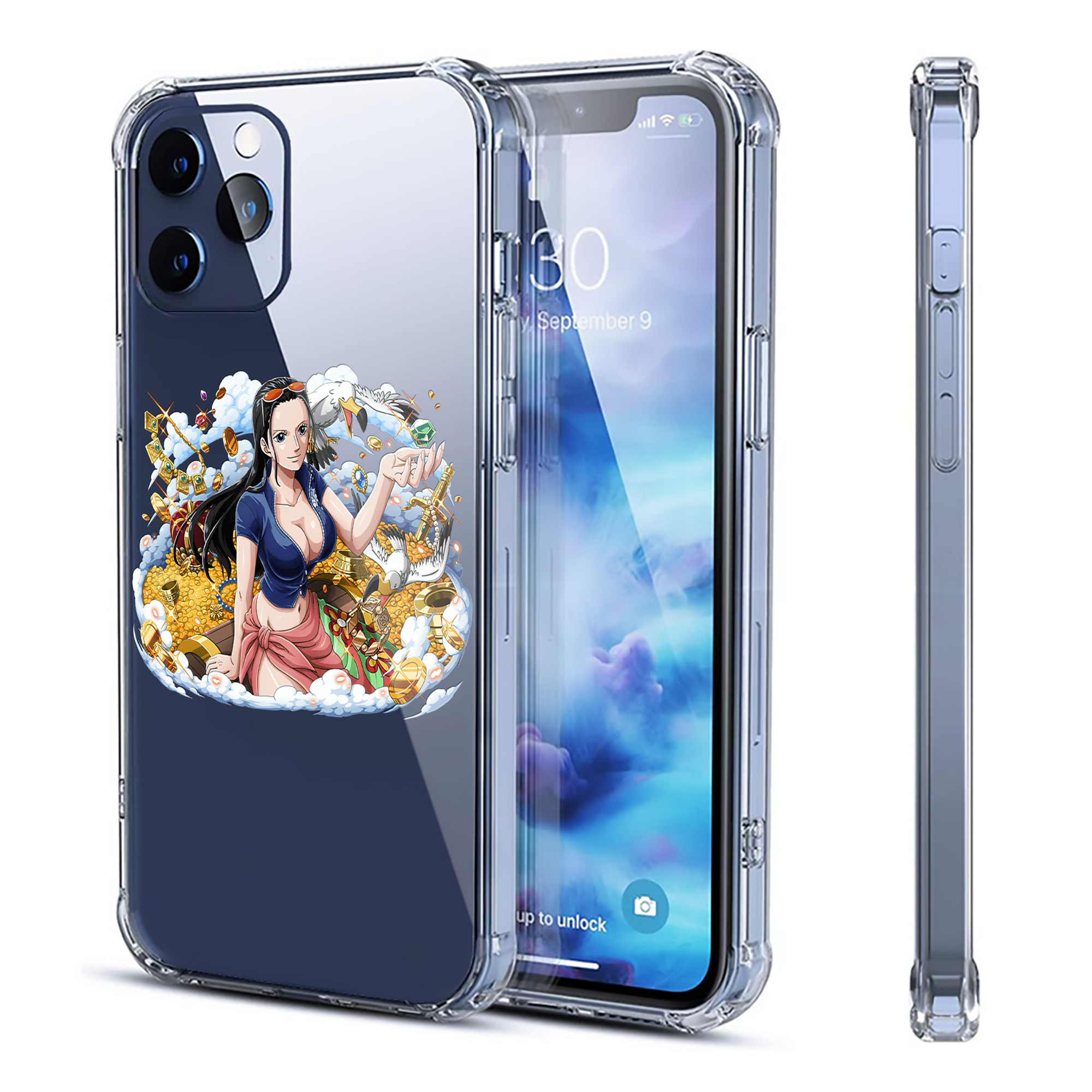 （画像用） ワンピース ニコ・ロビン ONE PIECE Nico Robin 【iPhone 12シリーズ対応】透明スマホケース（クリアソフトケース）